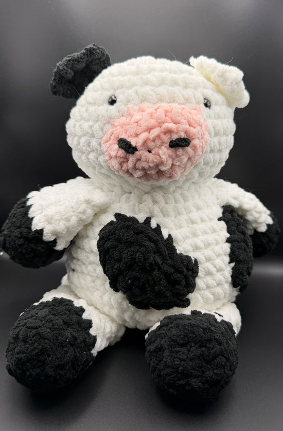 Hand crocheted Cow stuffie