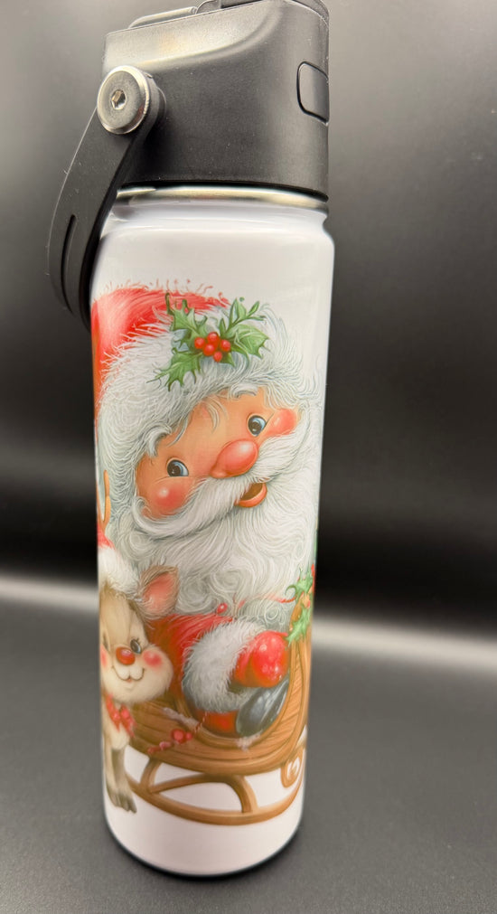Custom Santa in sleigh with reindeer